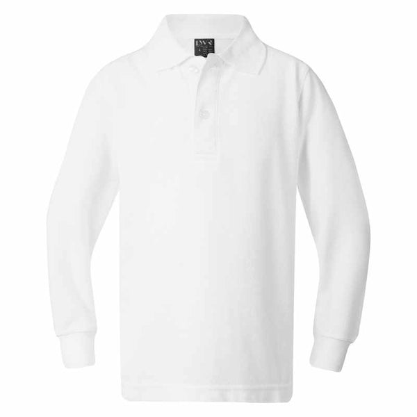 Plain White Long Sleeve Polo (No School Badge) FOR UNDER GIRL'S WINTER TUNIC